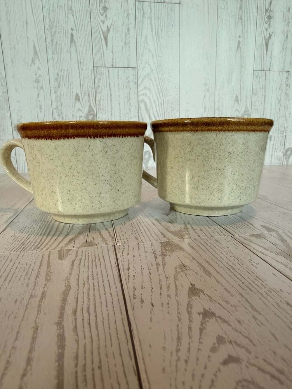 Mikasa Stone Manor F5800 Coffee Mugs Set of 2 Speckled Stoneware